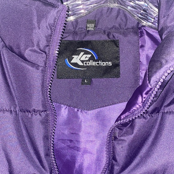 Size L eggplant puffer vest - Picture 2 of 3